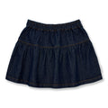 Denim Mini Ruffle Skirt | Dark Blue