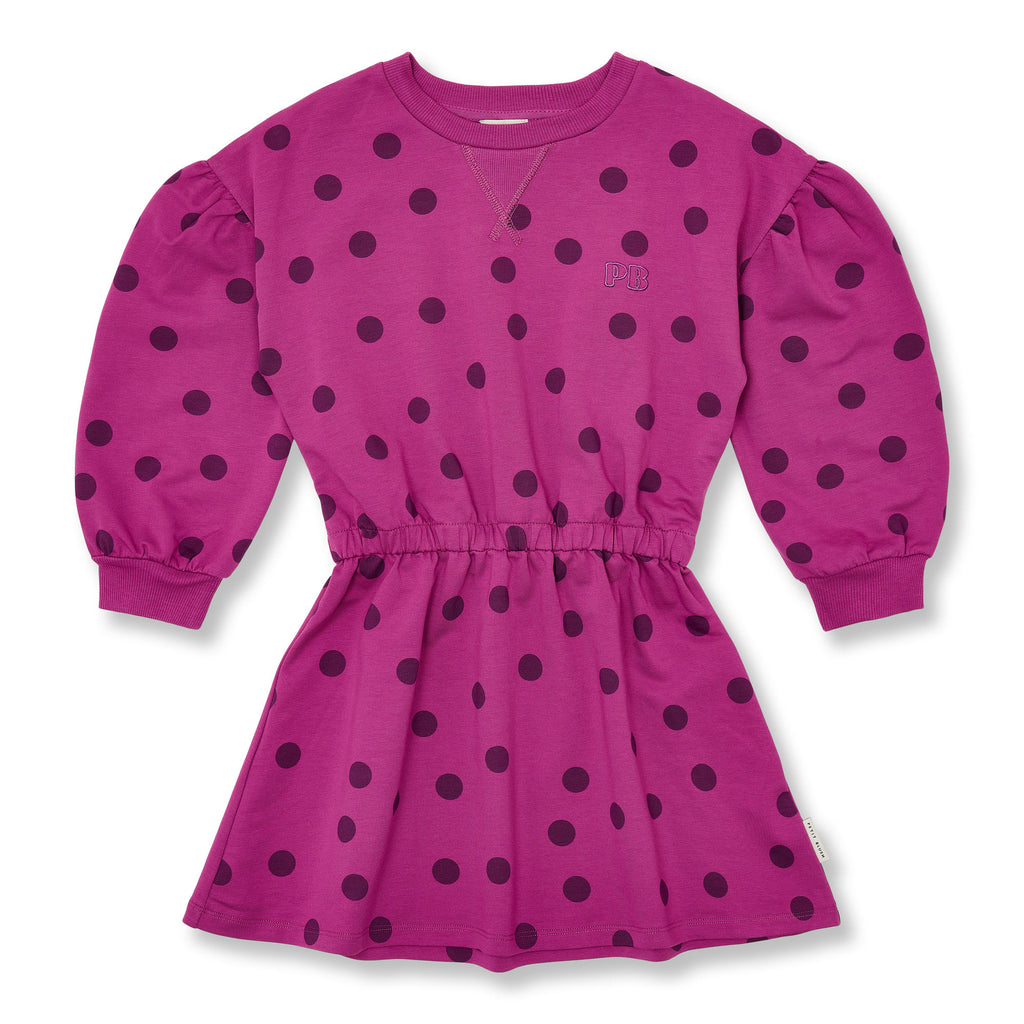 Skater Dress Dots | Deep Orchid