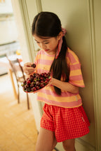 Ruffle Short | Check Red