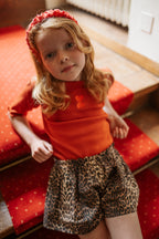 Ruffle Short | Leopard AOP