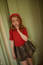 Smocked Headband | Check Red