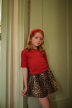 Ruffle Short | Leopard AOP