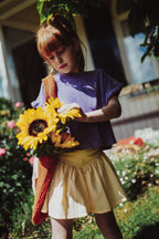 Romantic Short | Check Butter Yellow