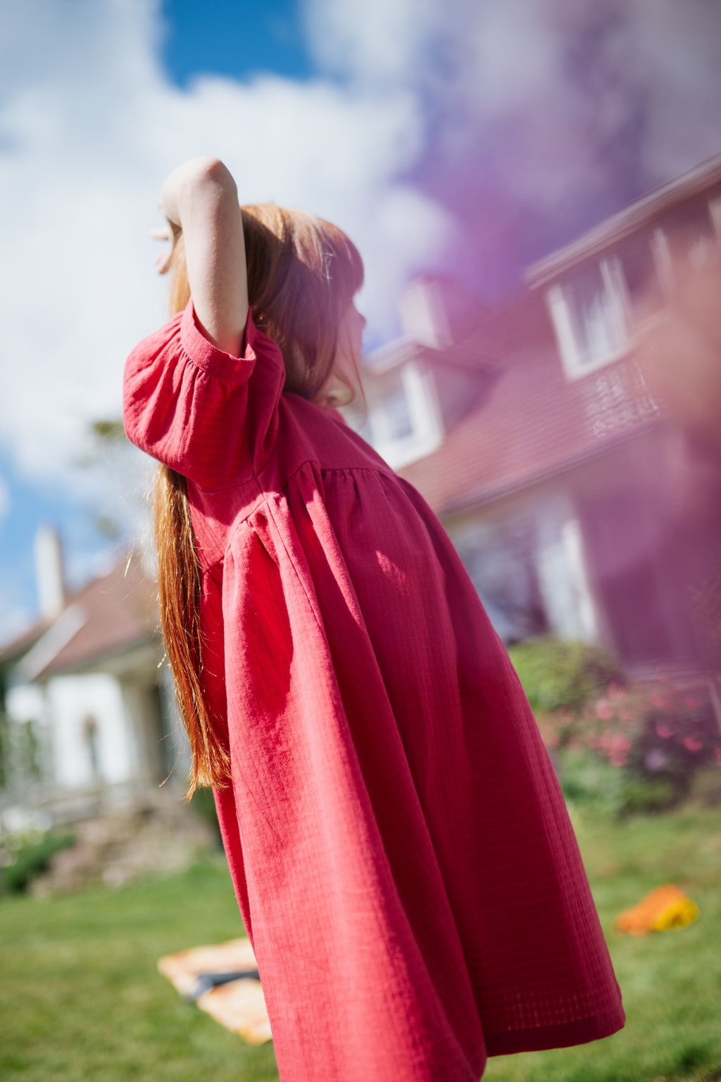 Puff Sleeve Dress | Raspberry Wine