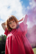 Puff Sleeve Dress | Raspberry Wine