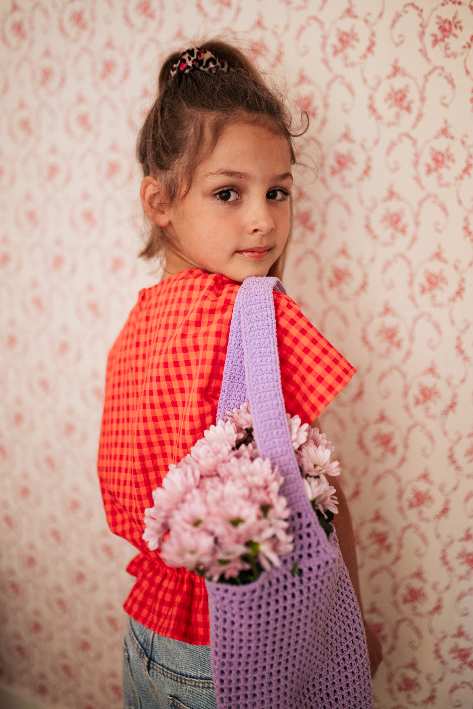 Blouse Elastic Waist | Check Red