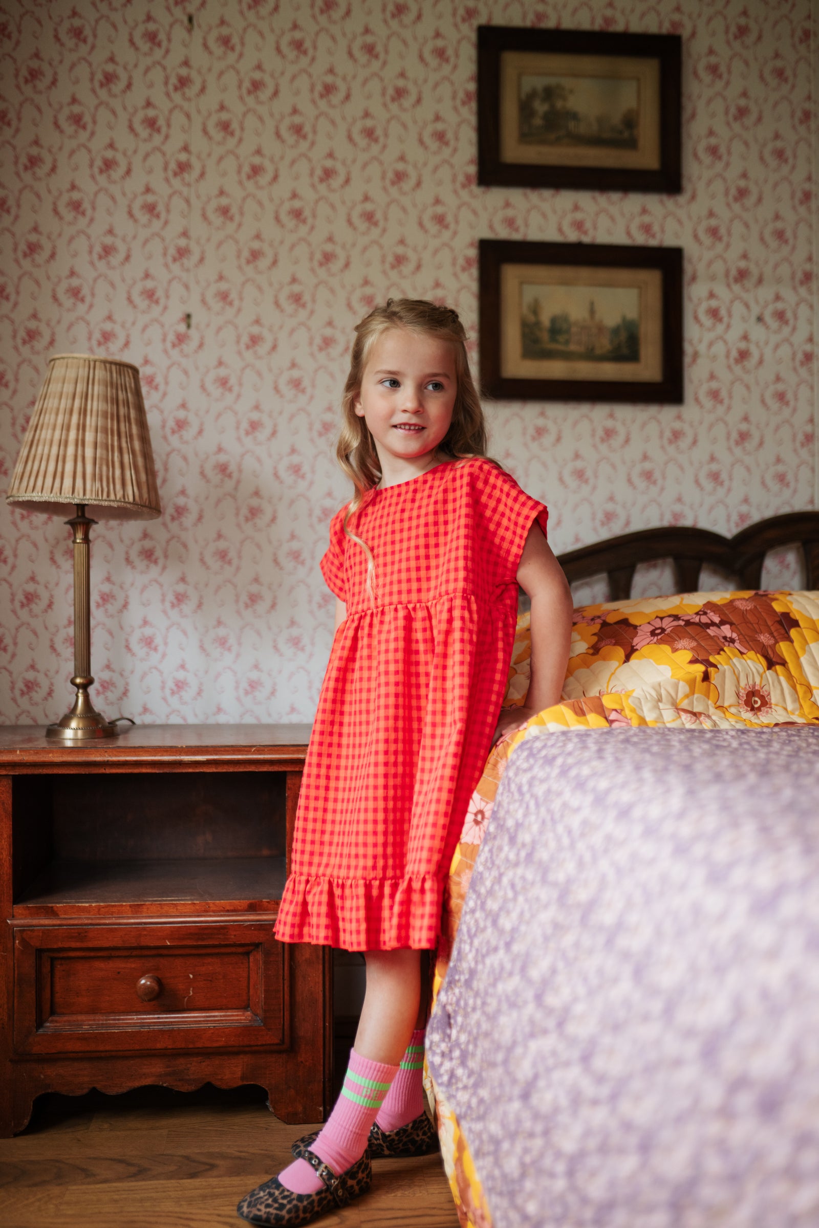 Julie Dress | Check Red