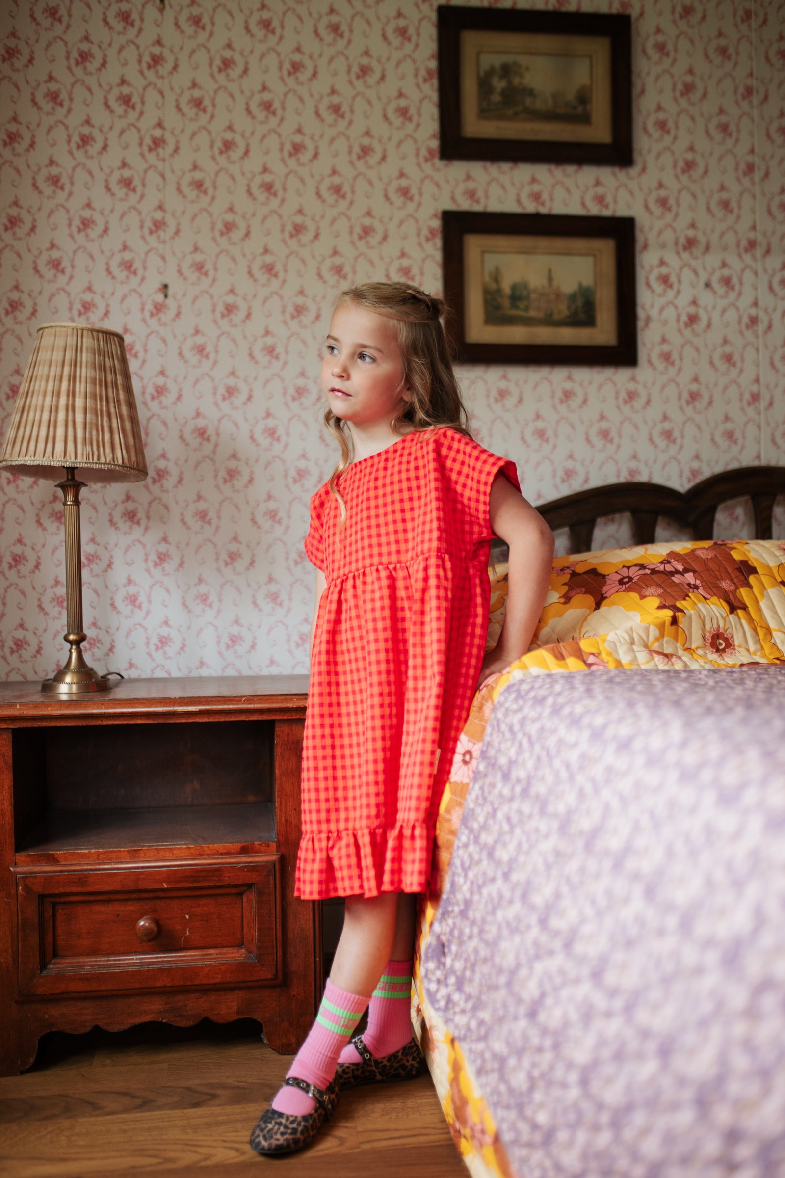 Julie Dress | Check Red