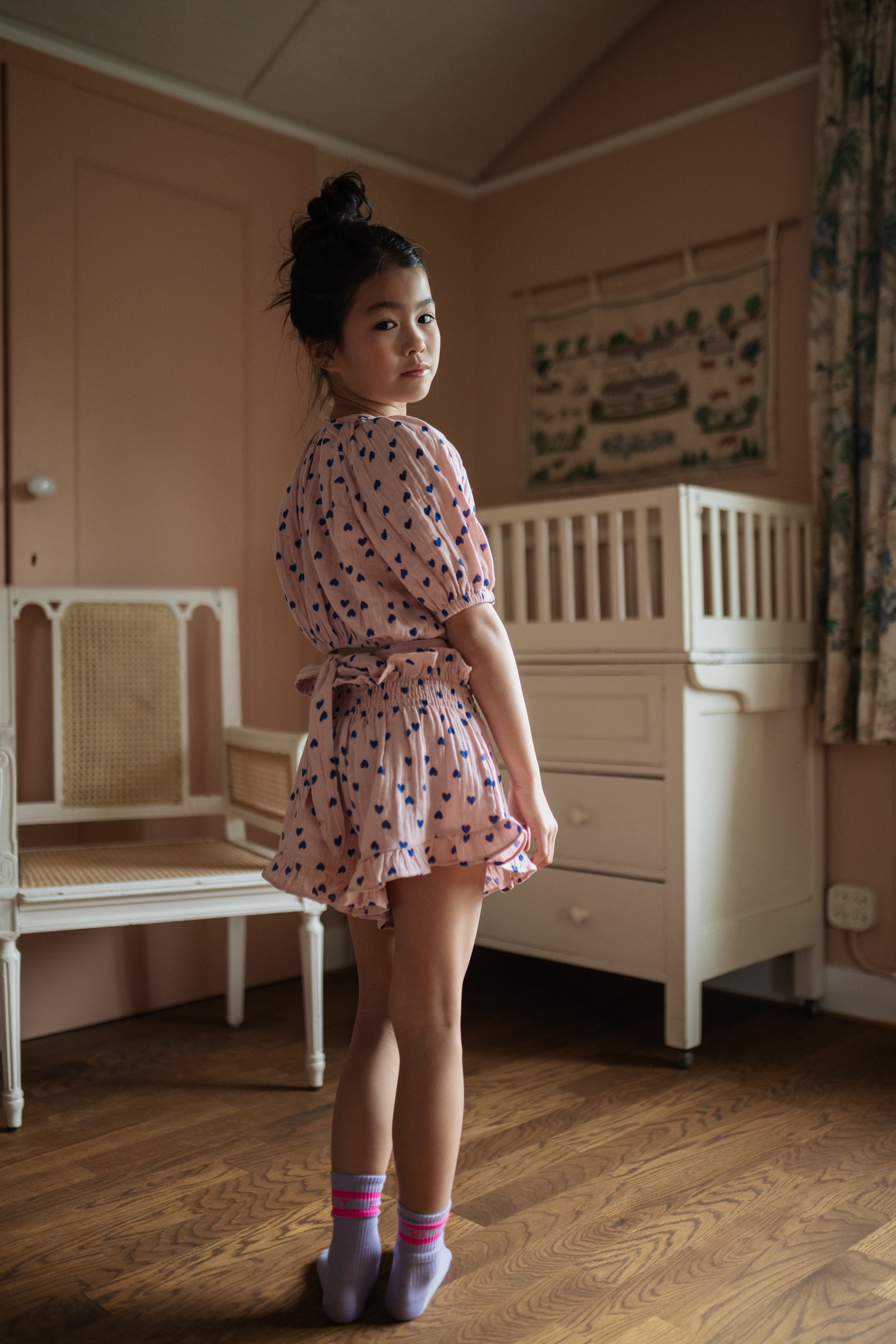 Adele Blouse | Candy Hearts AOP