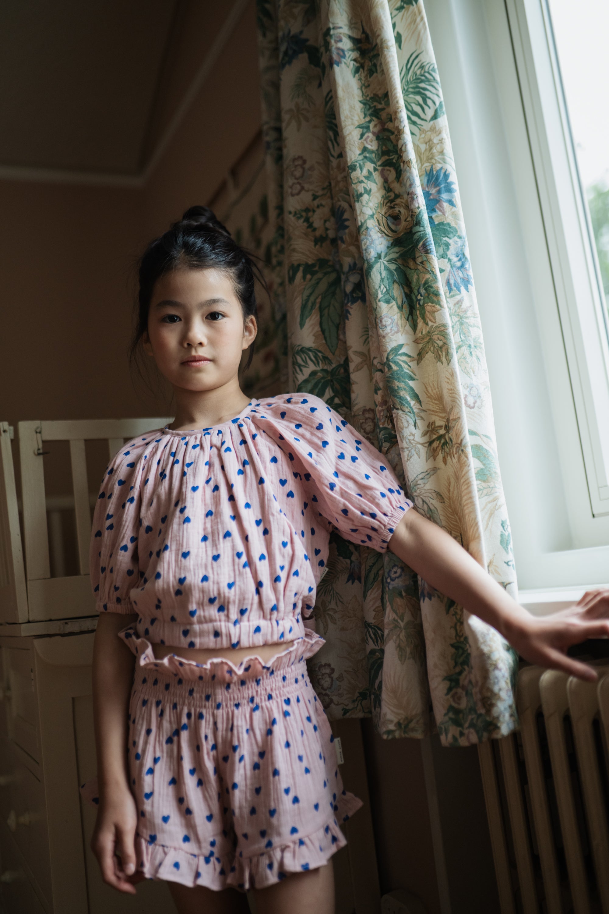 Adele Blouse | Candy Hearts AOP