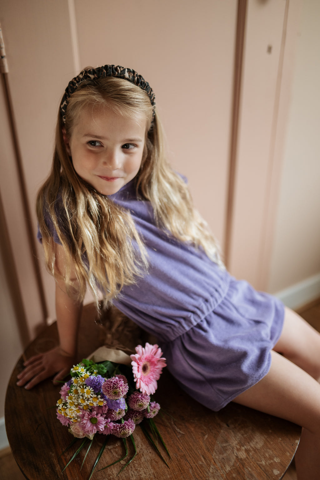 Smocked Headband | Leopard AOP