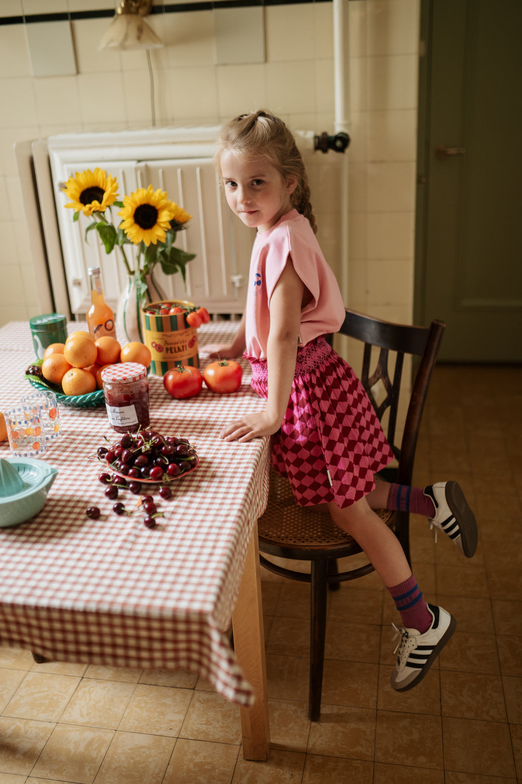 Mini Smock Skirt | Berry Blush