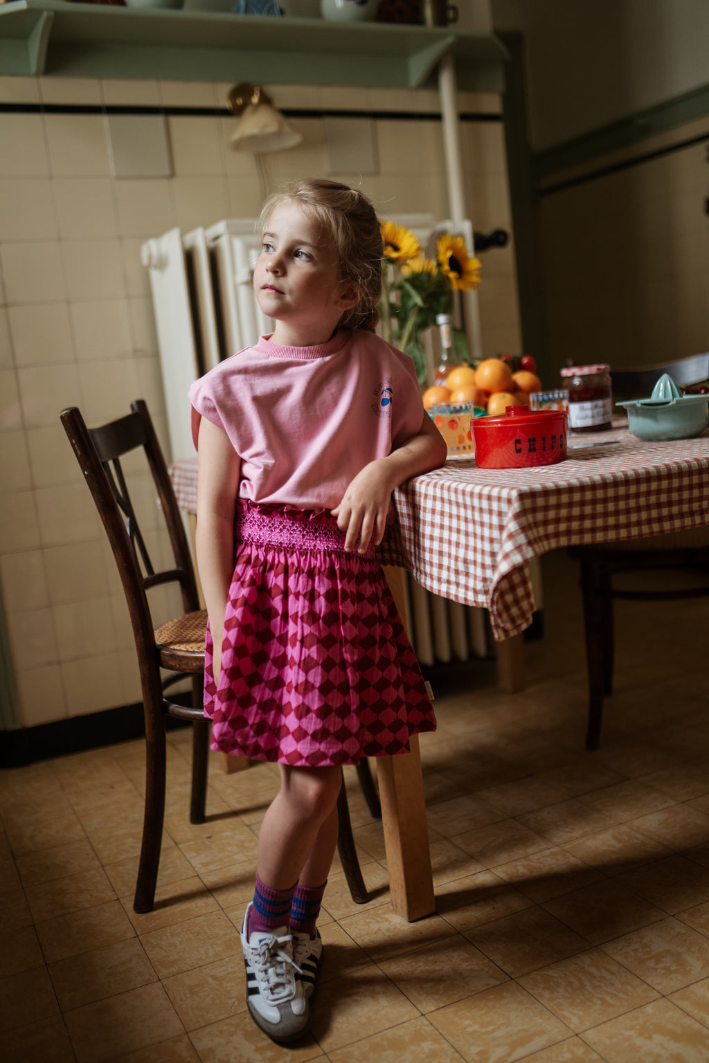 Mini Smock Skirt | Berry Blush