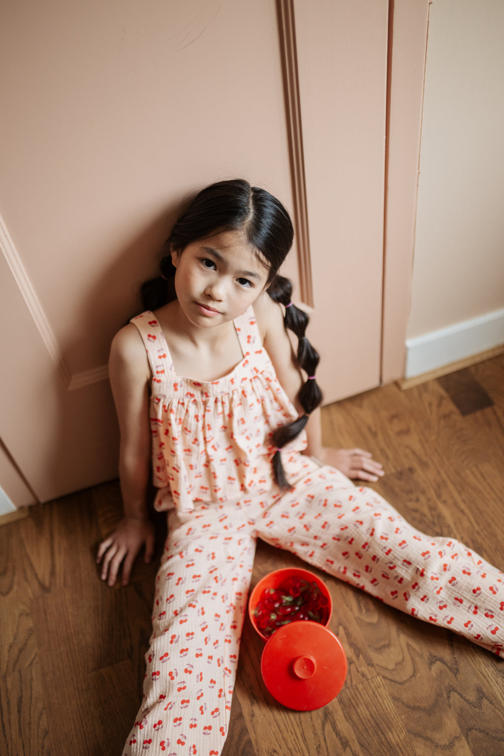 Wide Leg Pants | Cherry AOP