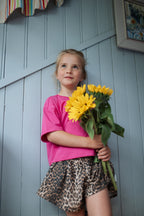 Ruffle Short | Leopard AOP