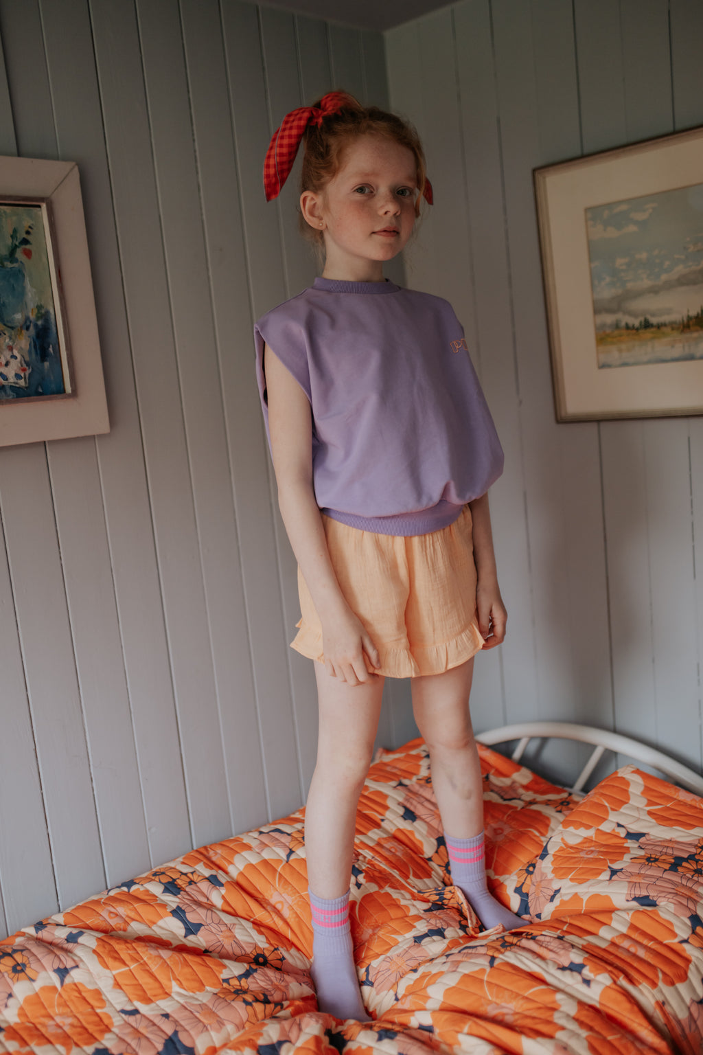 Luna Frill Short | Peach Cobbler