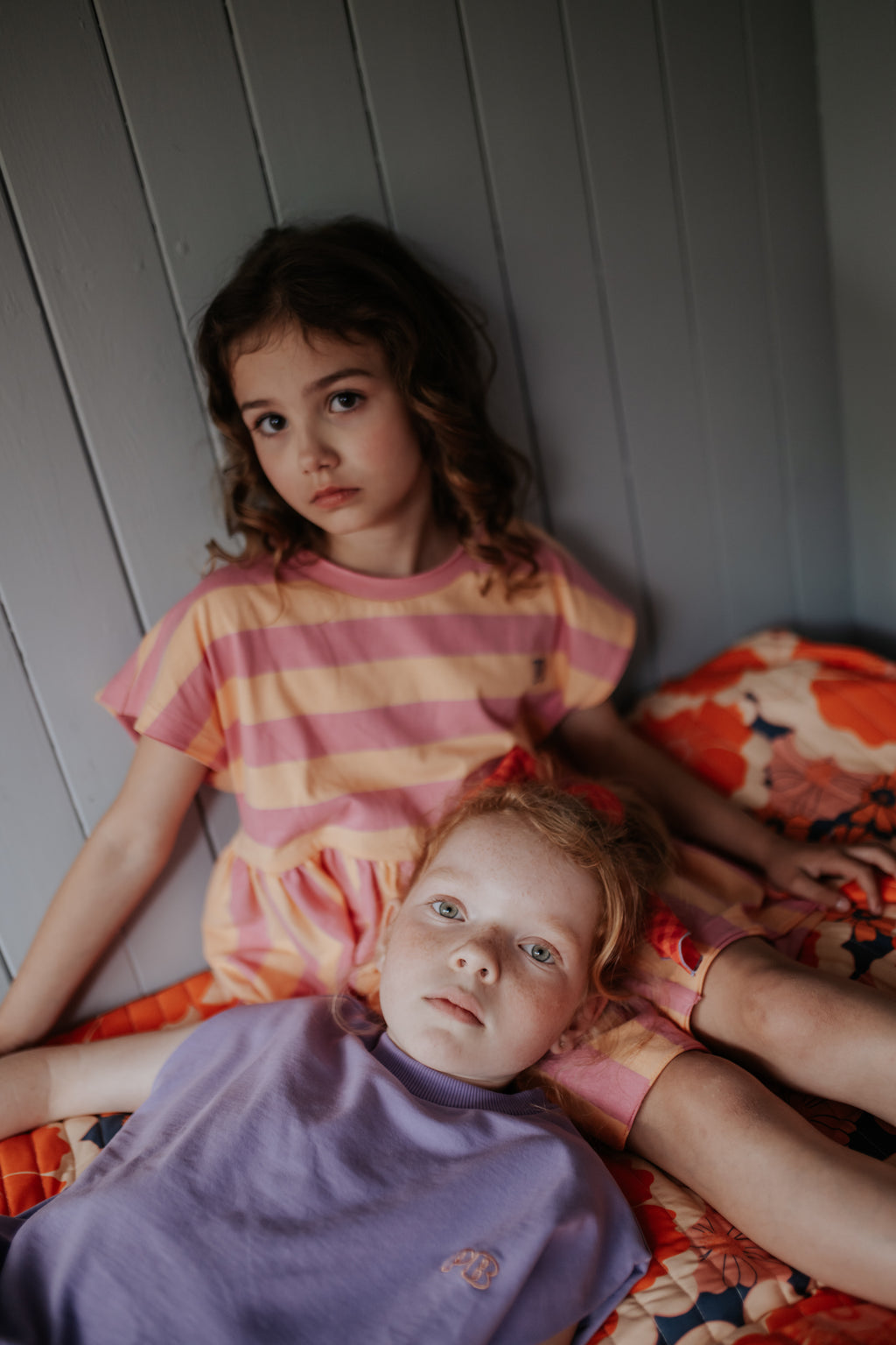 Stripe Dress | Cashmere Rose/Peach Cobbler