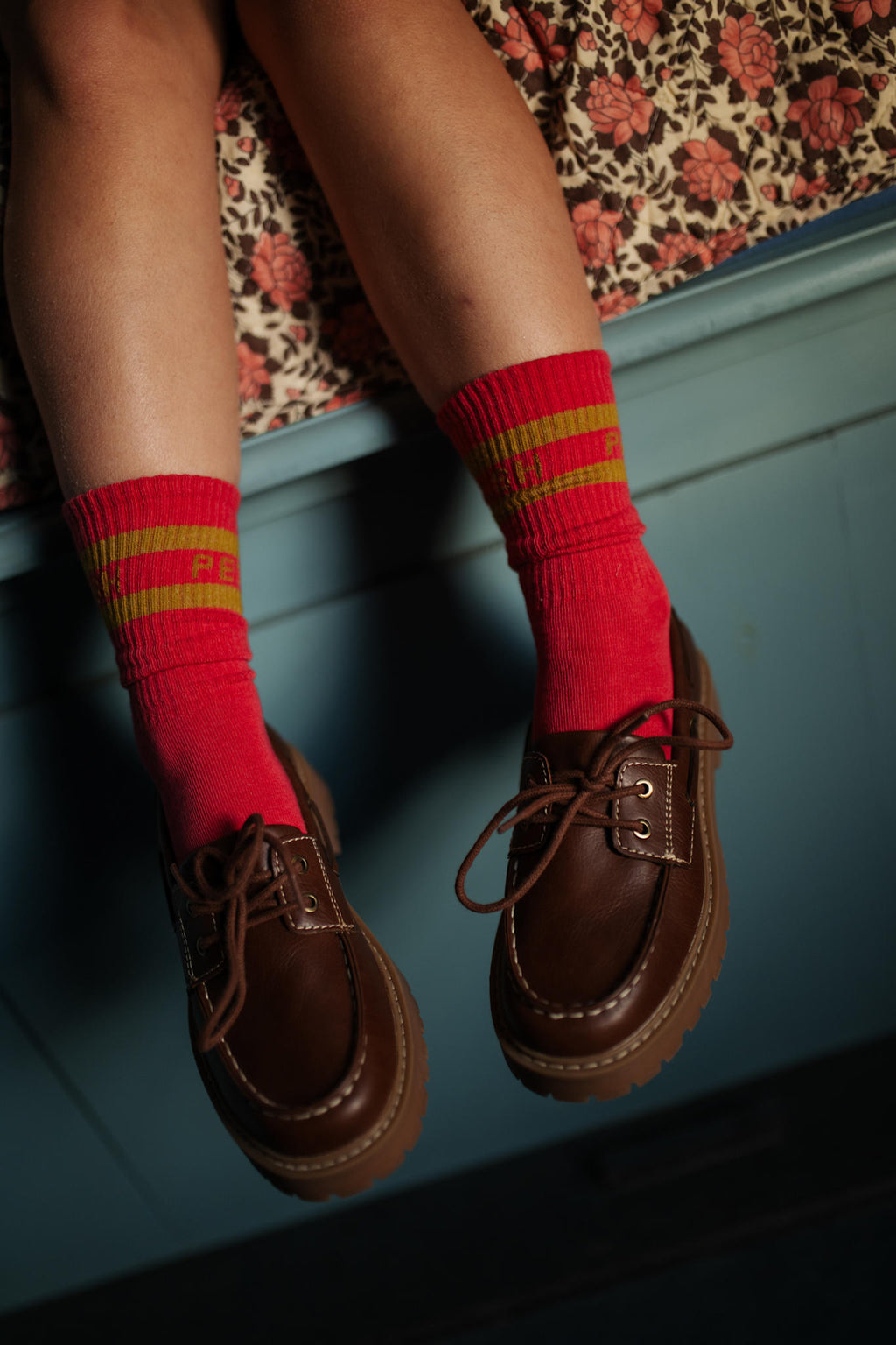 Sport Socks | Raspberry/Moss