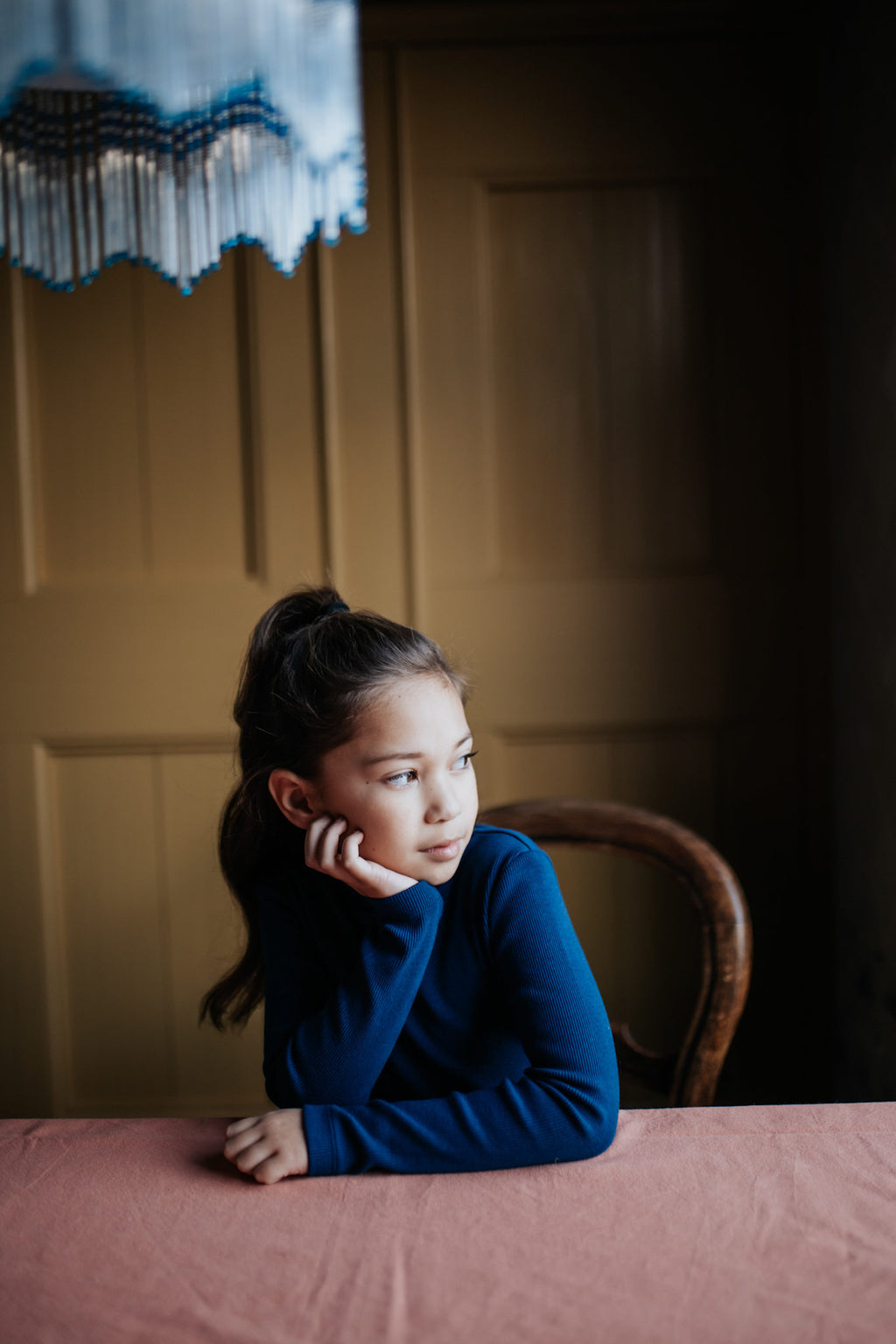 Rib Turtle Neck | Navy Blue