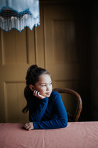 Rib Turtle Neck | Navy Blue