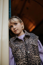 Denim Waistcoat | Leopard