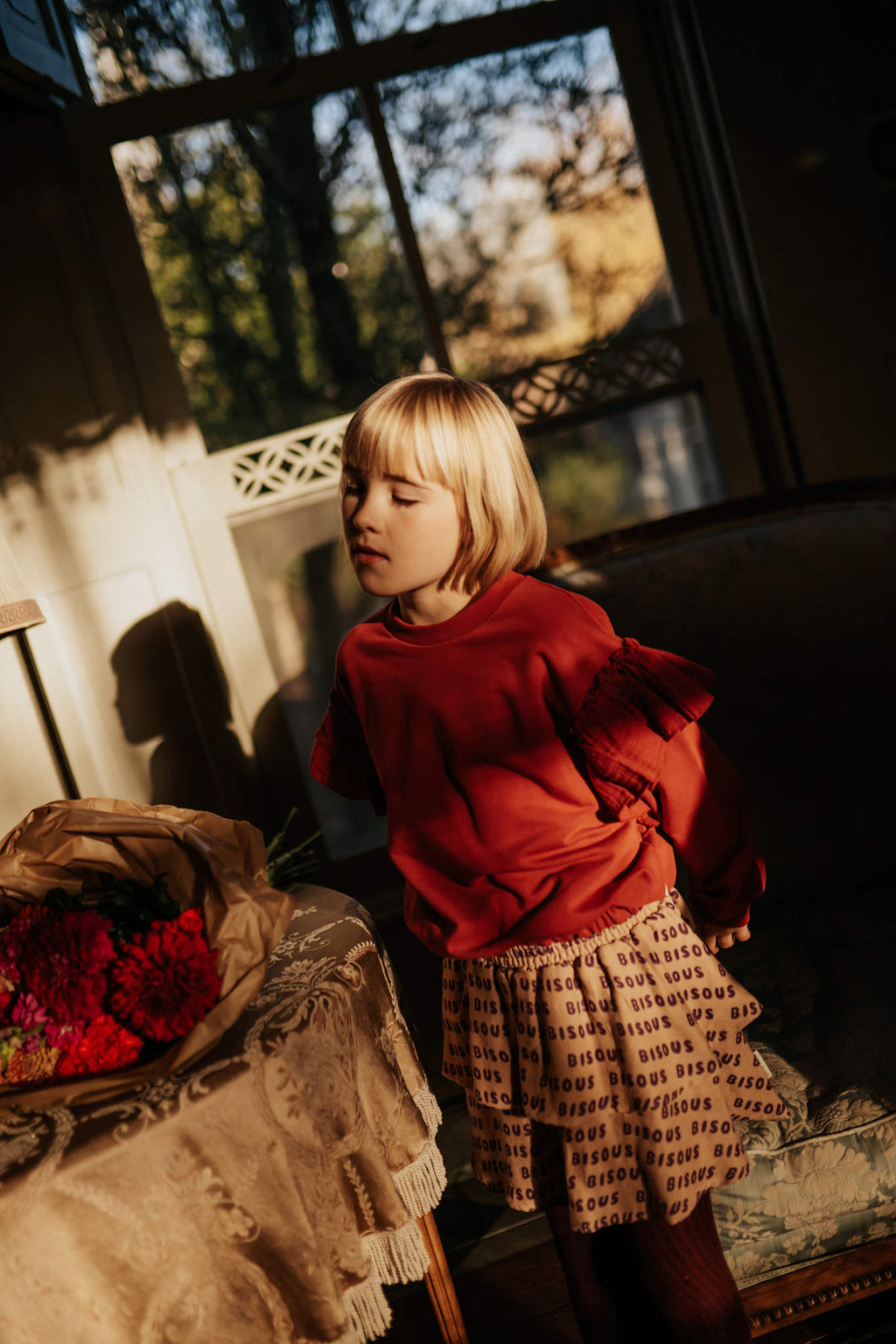 Mini Smock Skirt Bisous | Cork/Purple