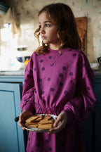 Skater Dress Dots | Deep Orchid
