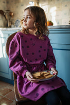 Skater Dress Dots | Deep Orchid