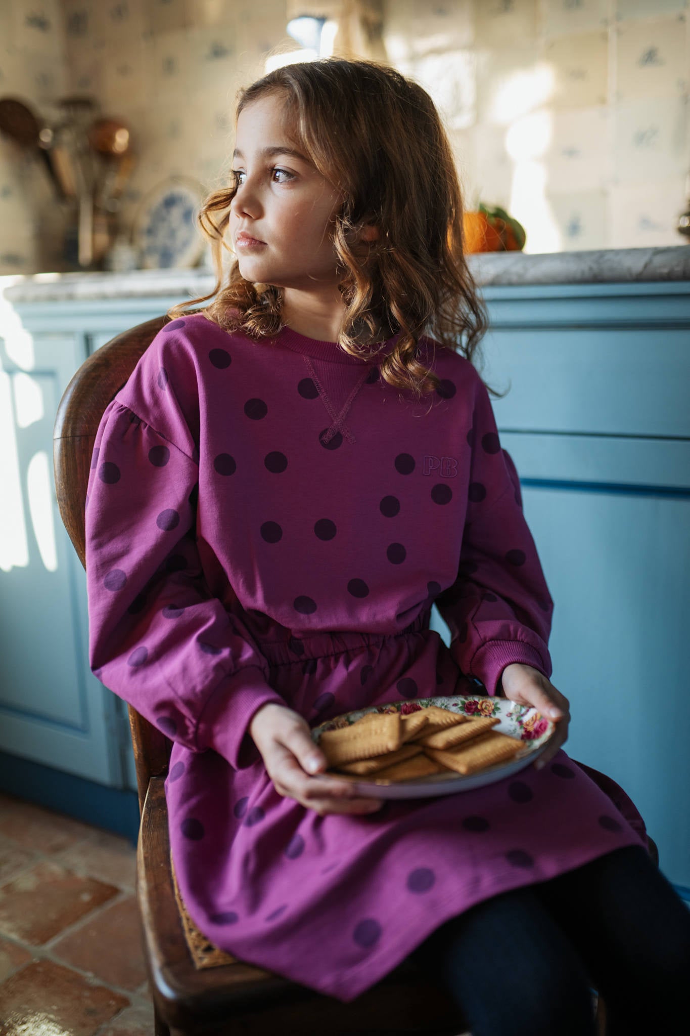 Skater Dress Dots | Deep Orchid