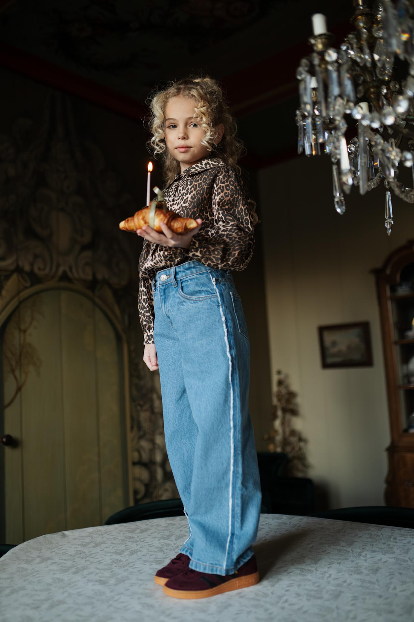 Wide leg Jeans | Mid Blue