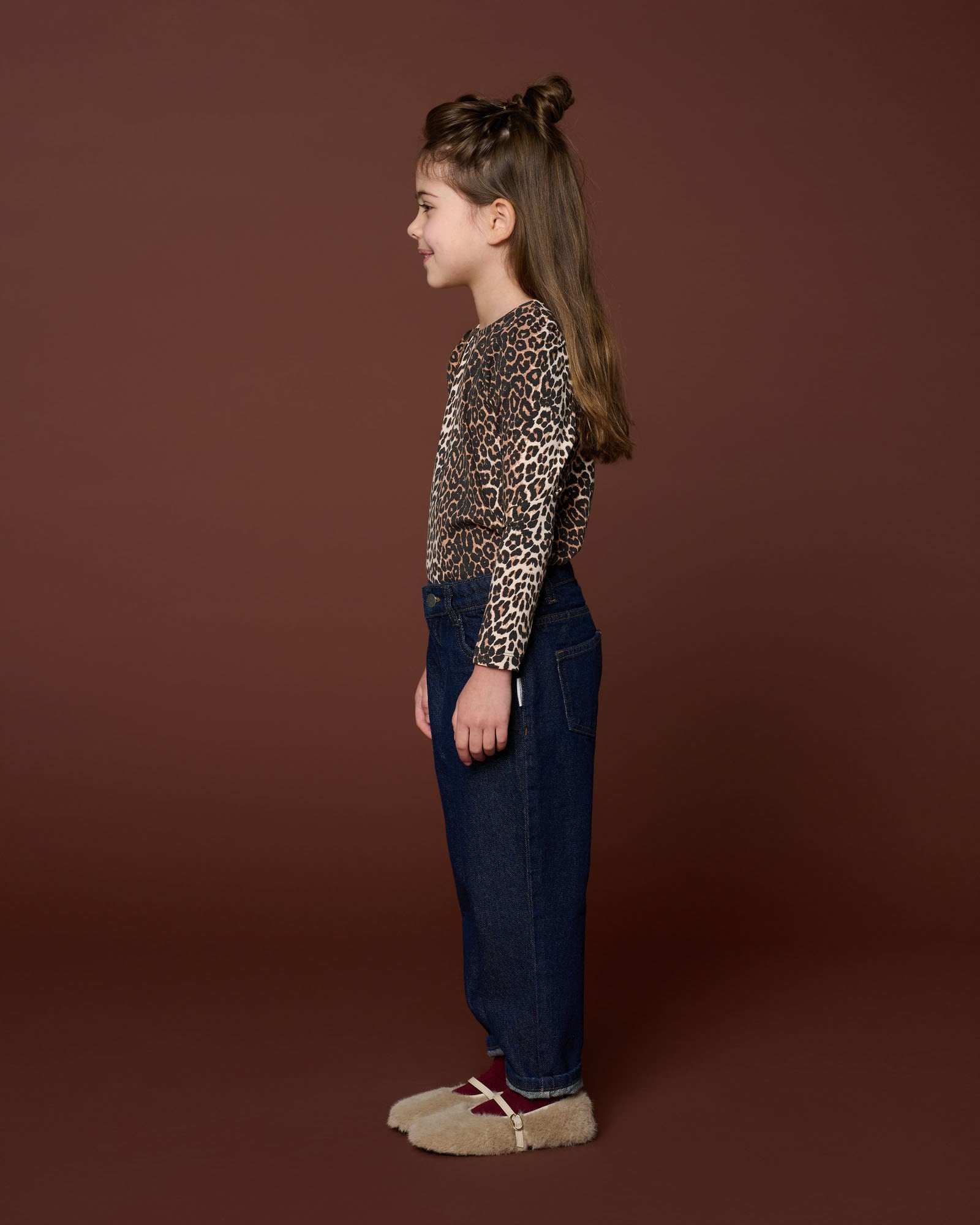 Puff Sleeve Top | Leopard AOP