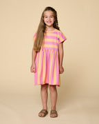 Stripe Dress | Cashmere Rose/Peach Cobbler