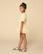 Romantic Short | Check Butter Yellow