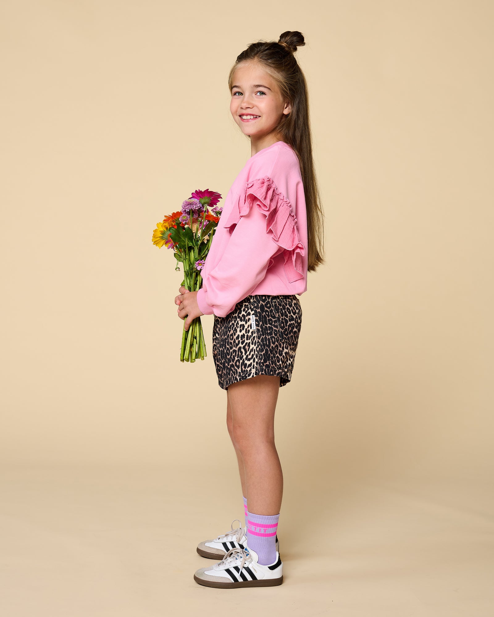 Jeans Shorts | Leopard AOP