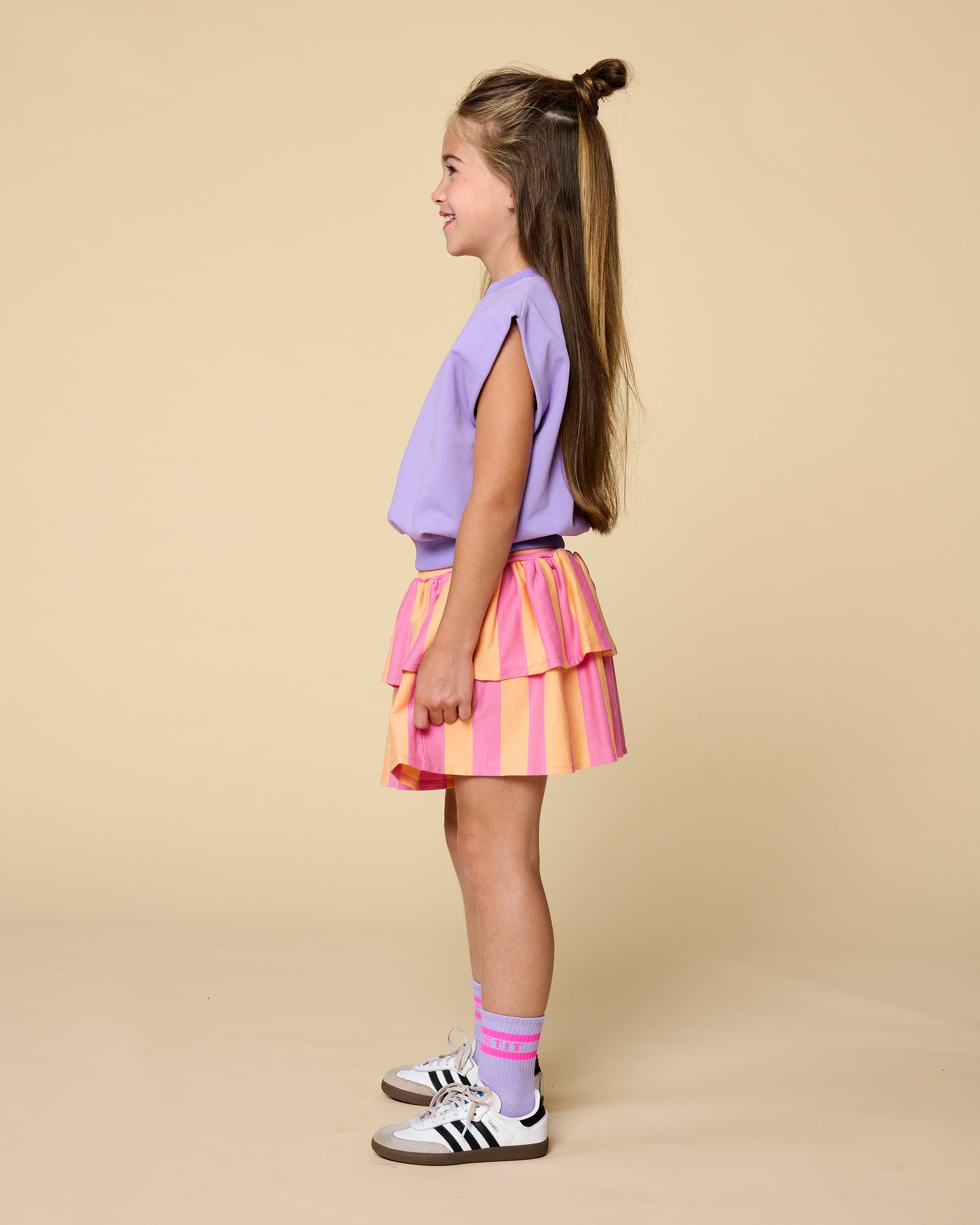Stripe Smock Skirt | Cashmere Rose/Peach Cobbler