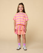 Stripe T-Shirt | Cashmere Rose/Peach Cobbler