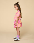 Stripe T-Shirt | Cashmere Rose/Peach Cobbler