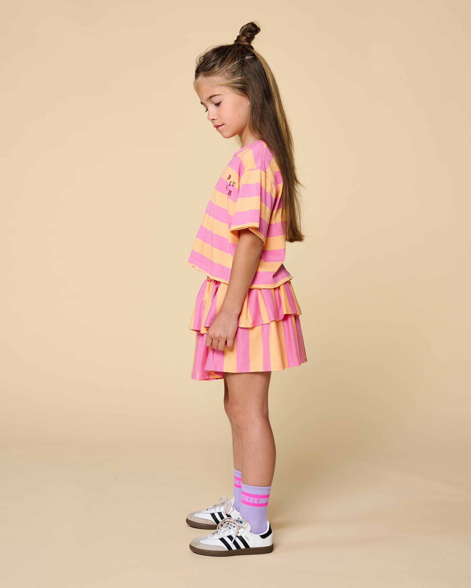 Stripe T-Shirt | Cashmere Rose/Peach Cobbler