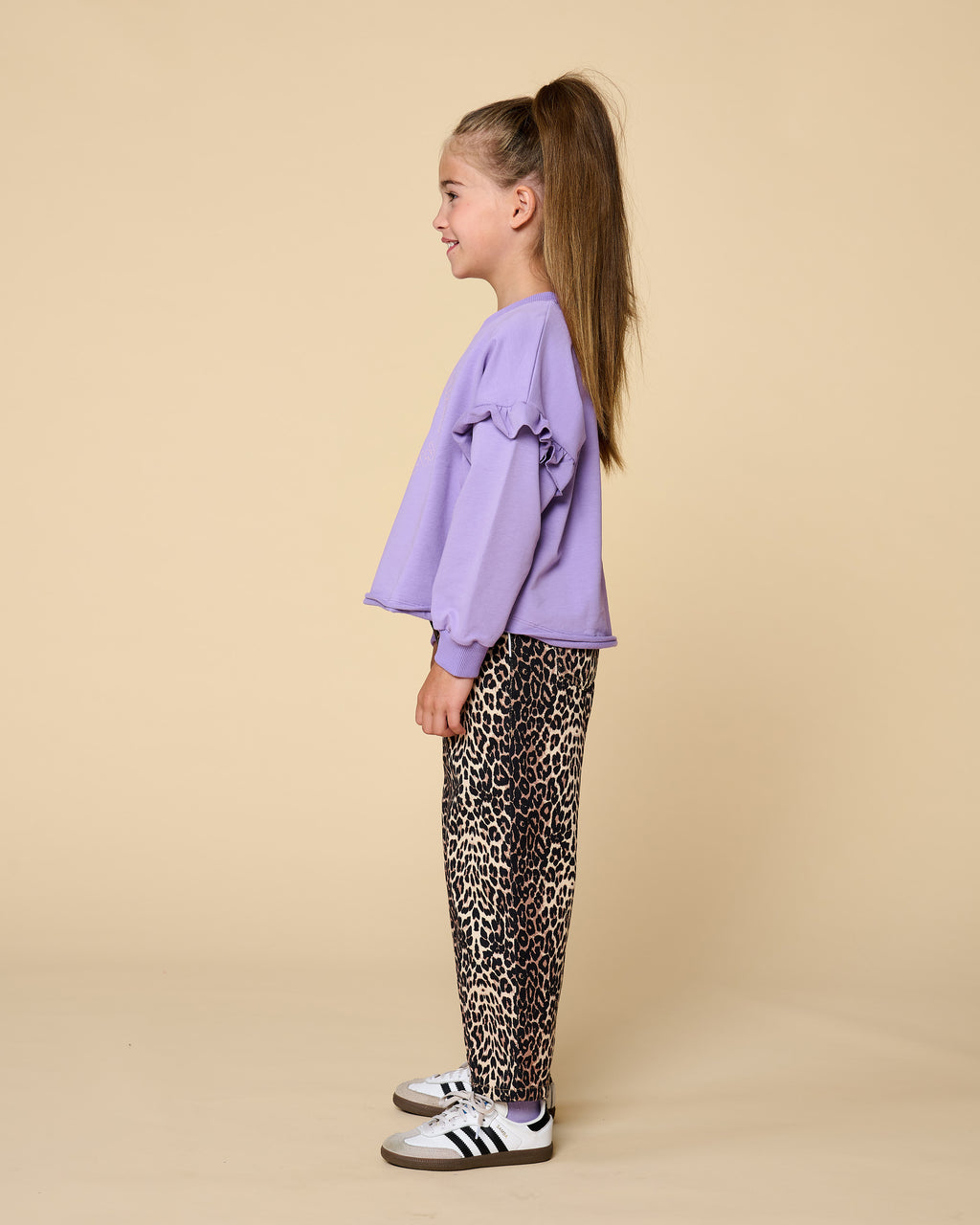 June Ruffle Sweater | Chalk Violet