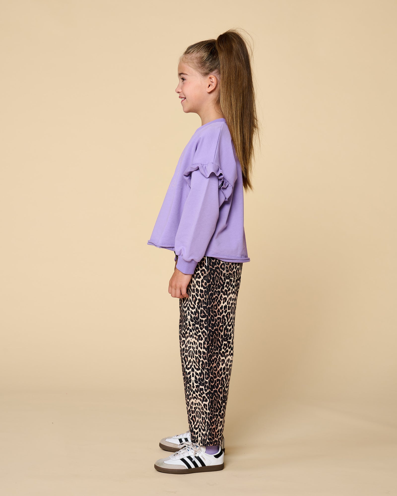 June Ruffle Sweater | Chalk Violet