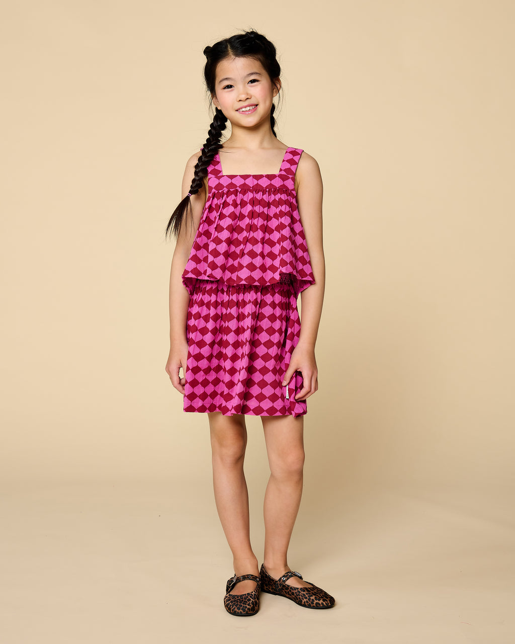 Mini Smock Skirt | Berry Blush