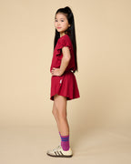 Bella Ruffle Tee | Garnet