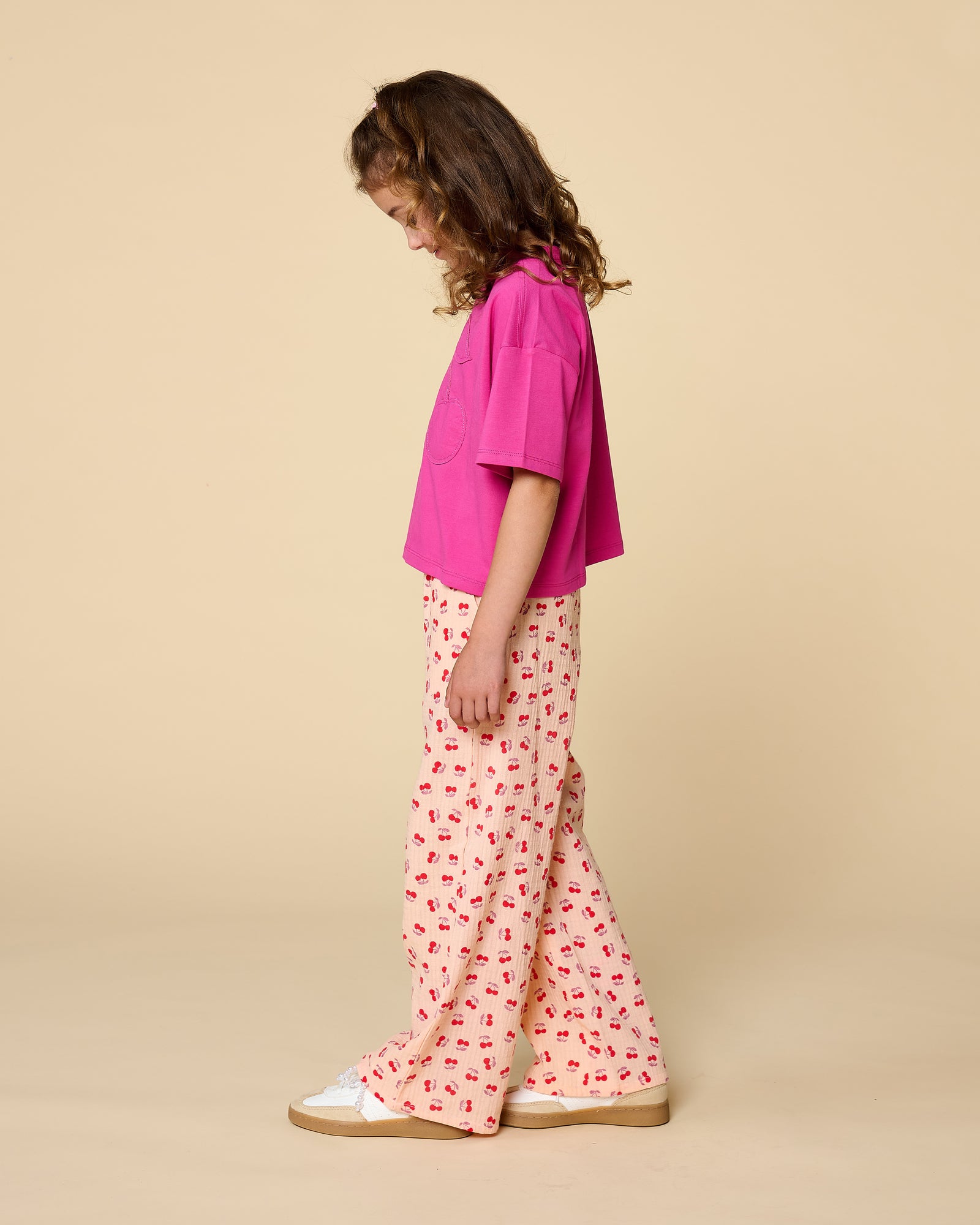 Wide Leg Pants | Cherry AOP