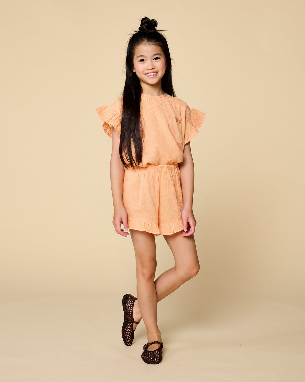 Luna Frill Short | Peach Cobbler