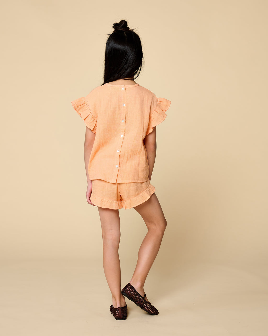 Luna Frill Short | Peach Cobbler