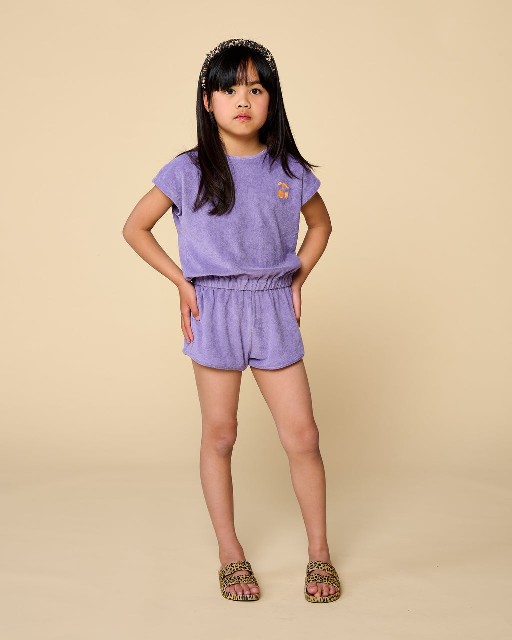 Smocked Headband | Leopard AOP