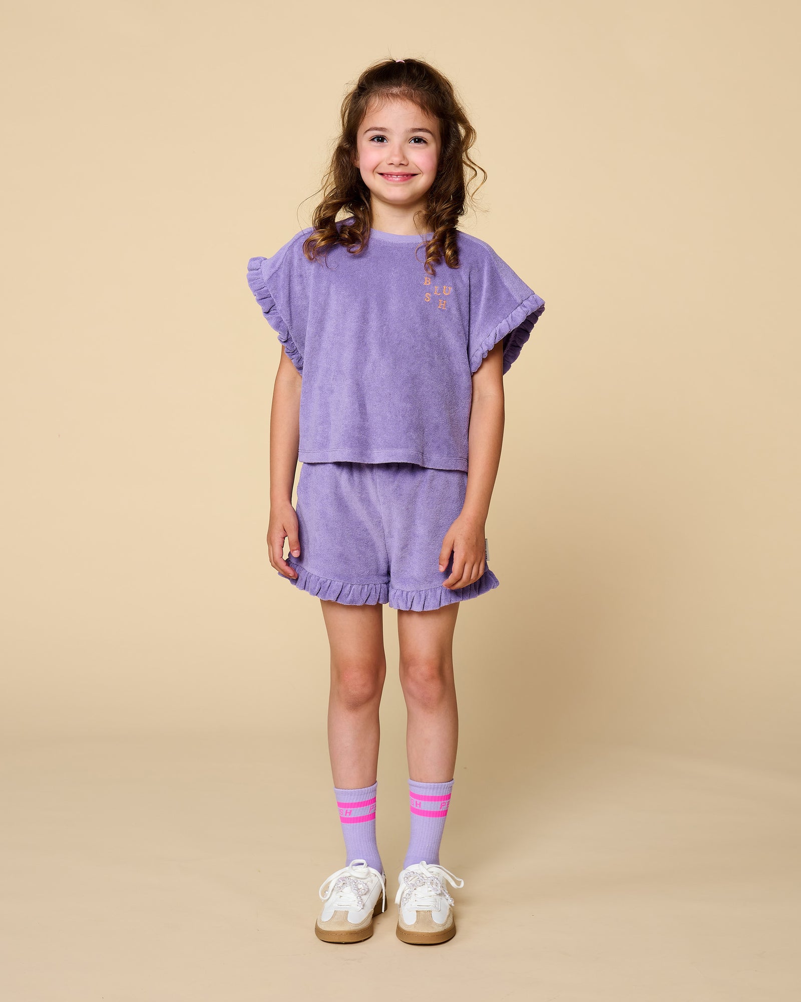 Towel Ruffle Top | Chalk Violet