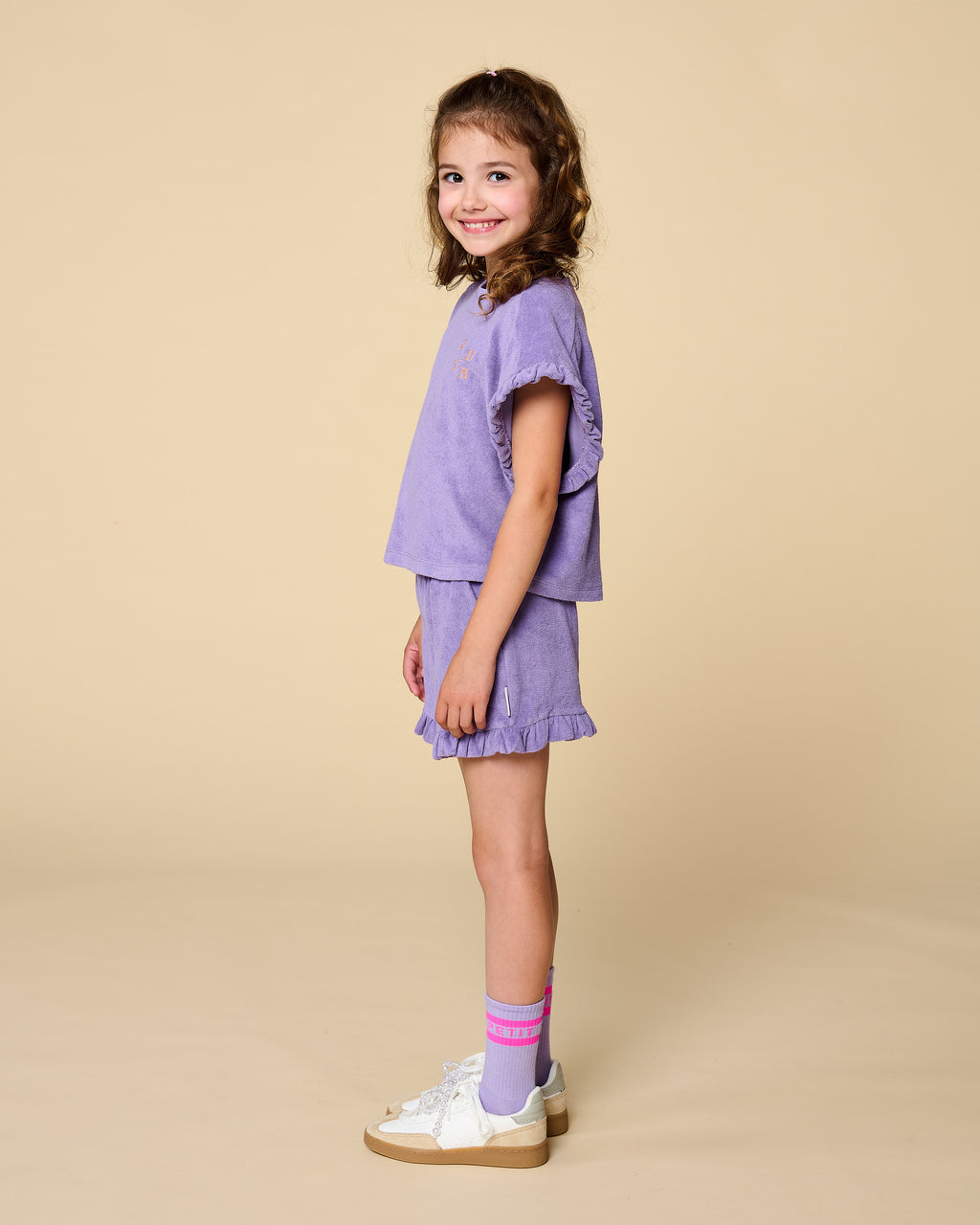 Towel Ruffle Top | Chalk Violet