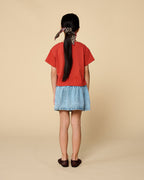 Jeans Ruffle Skirt  | Pale Light Blue