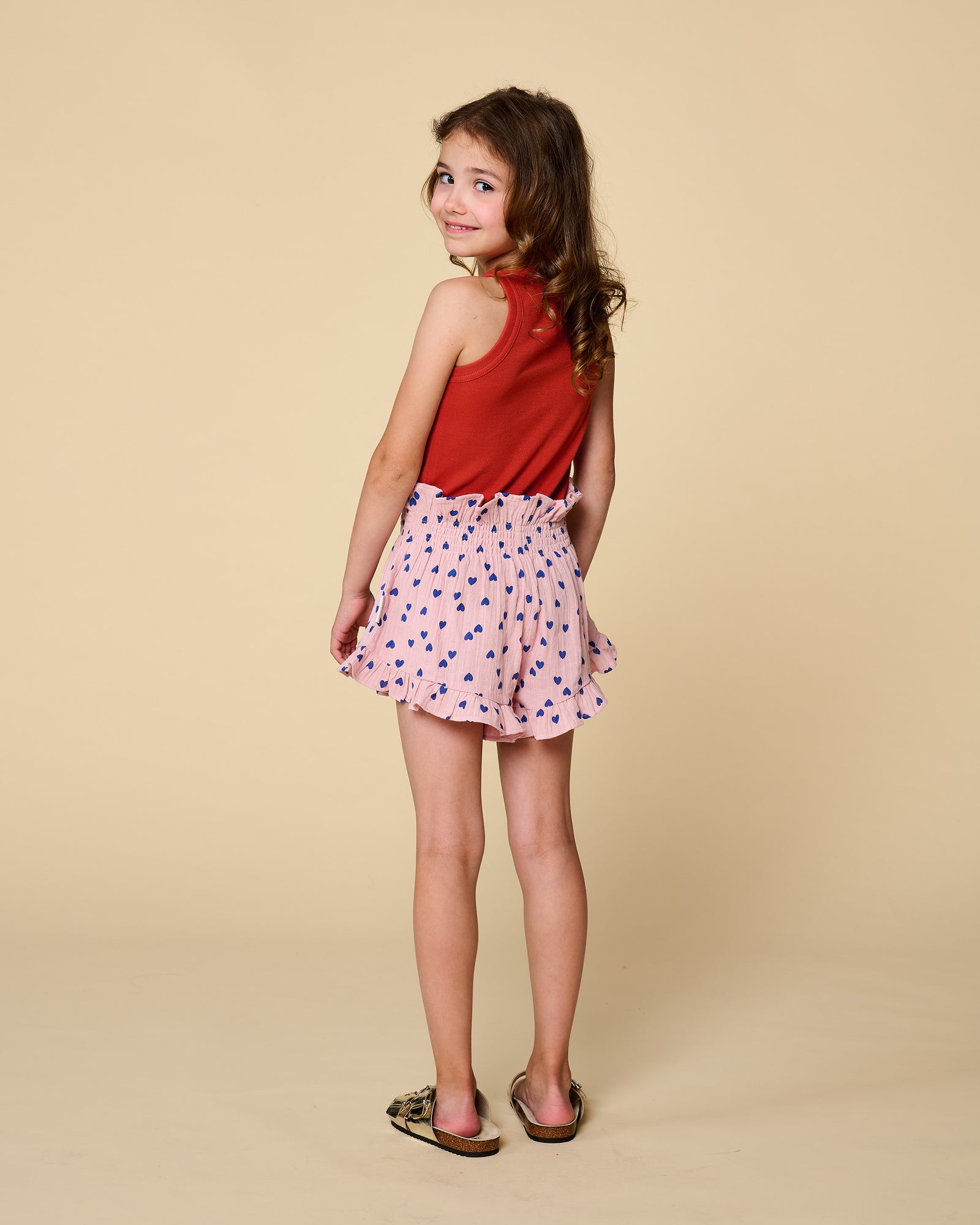 Smock Frill Short | Candy Hearts AOP